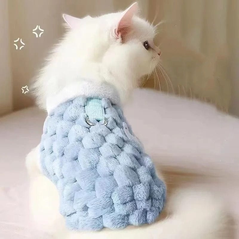Harnais pour chat - L’Opulence des Pattes Bleu / S