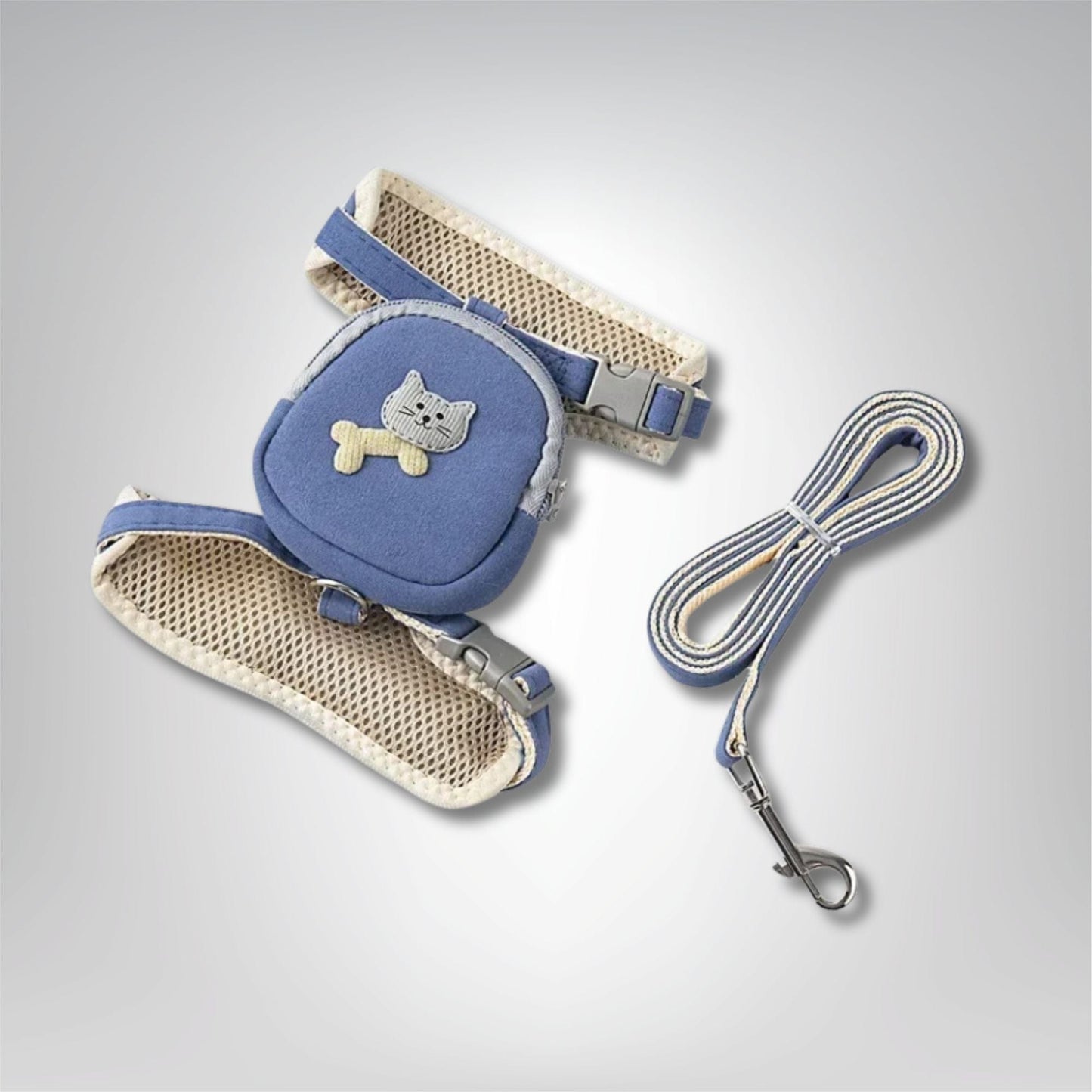 Harnais pour chat - Totally Miaou Spies Bleu / 1.5-3kg