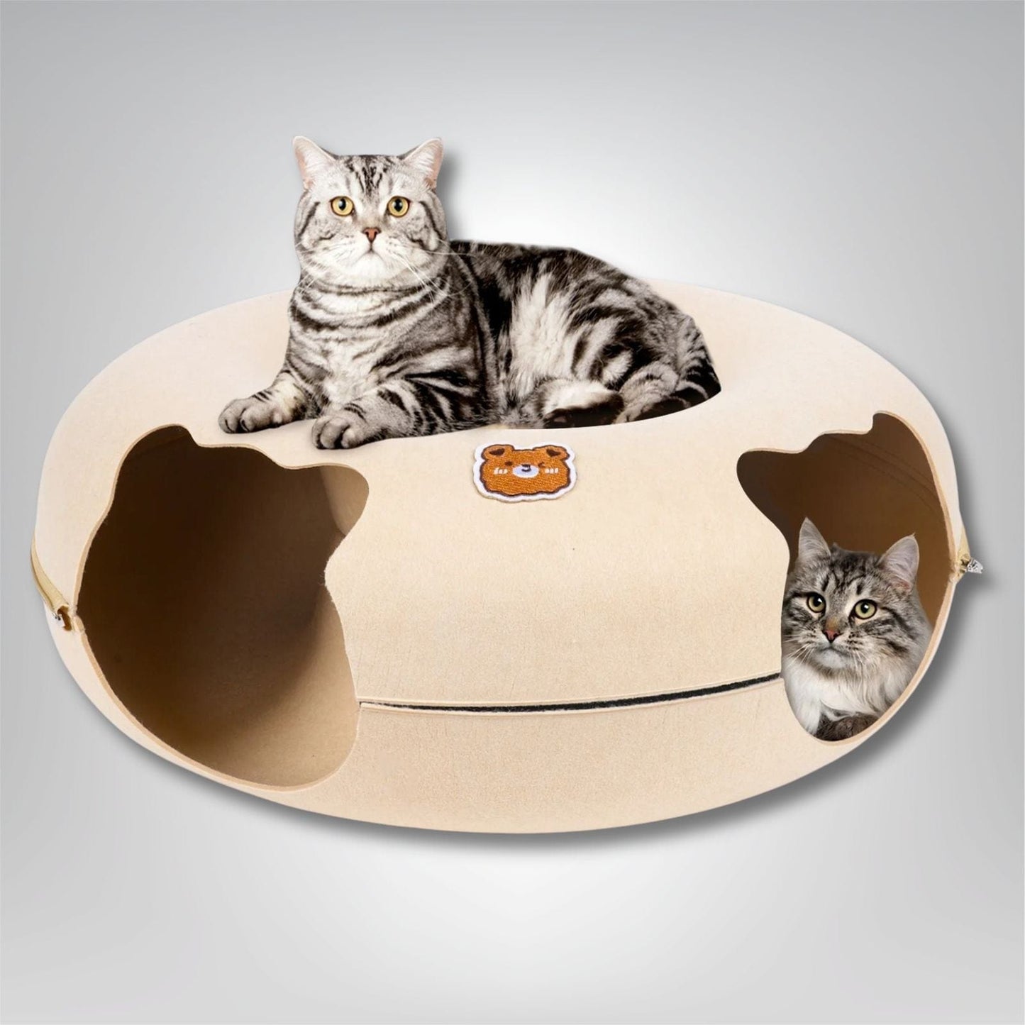 Panier pour chat - Le Chat’rmant Tunnel Marron clair / M