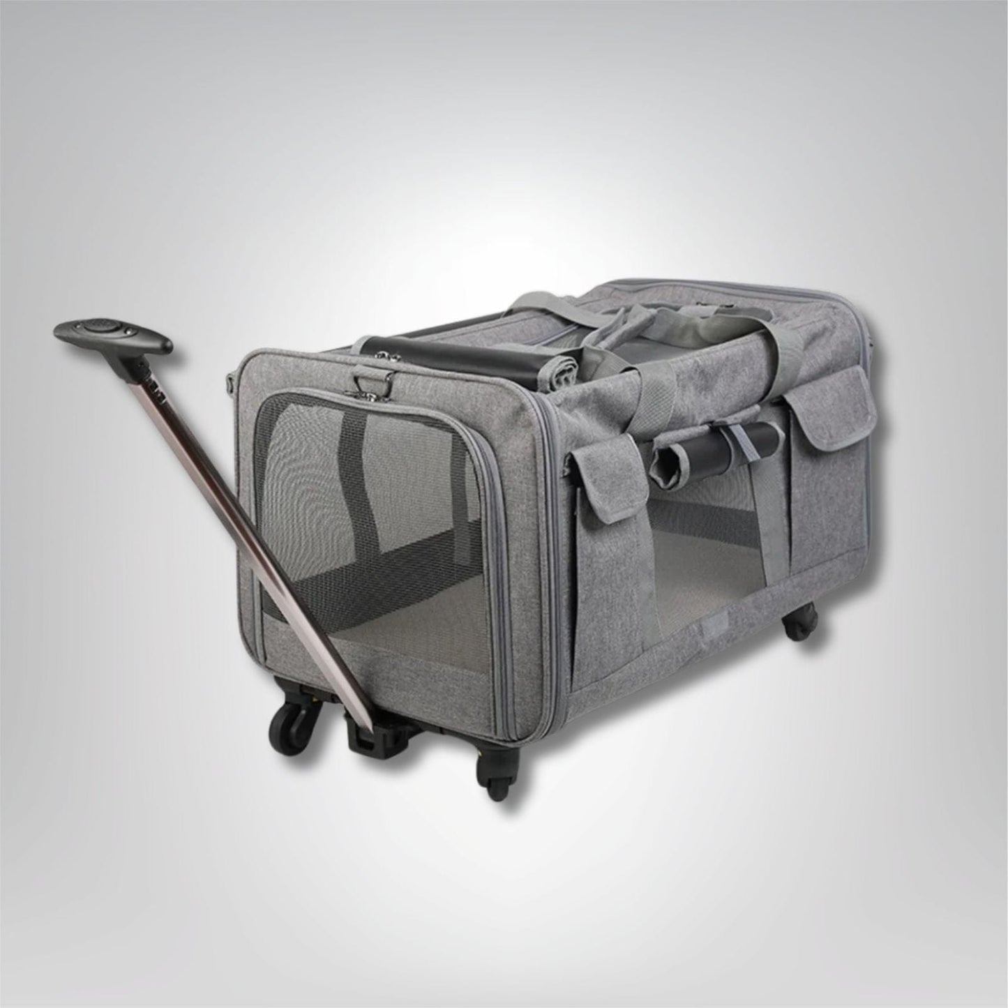 Sa de transport pour chat - Le Velouria Gris clair