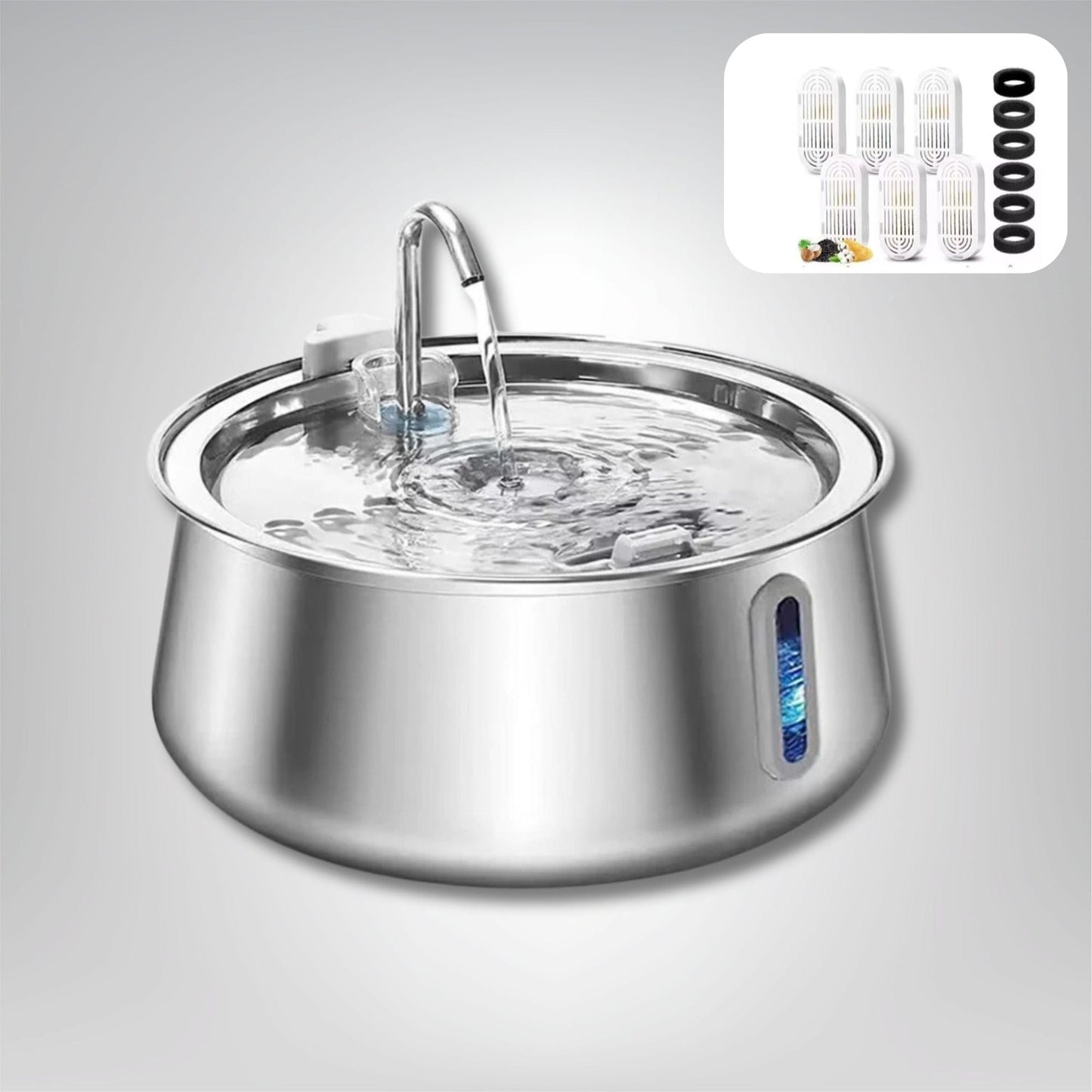 Fontaine à eau pour chat - Félin’Fountain Fontaine à eau + puces / 4L