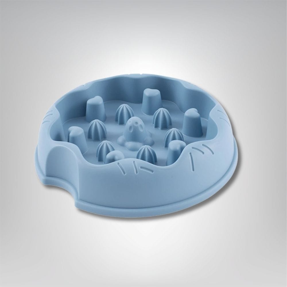 Gamelle pour chat - Miaou Miam Bleu