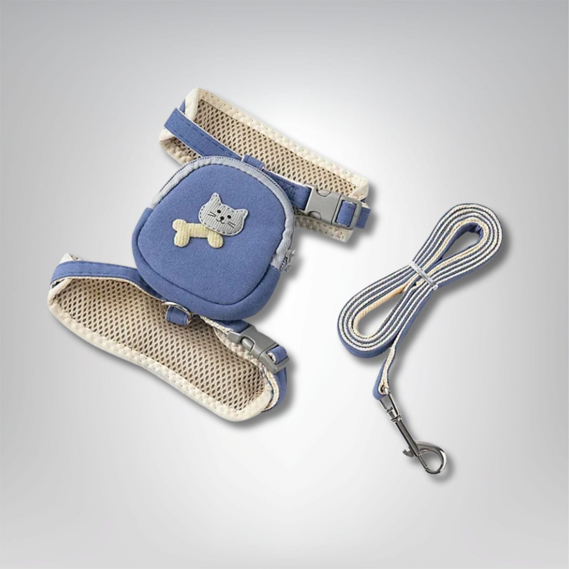 Harnais pour chat - Totally Miaou Spies Bleu / 1.5-3kg