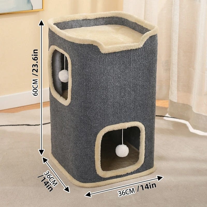 Panier pour chat - Château Cocoon Gris
