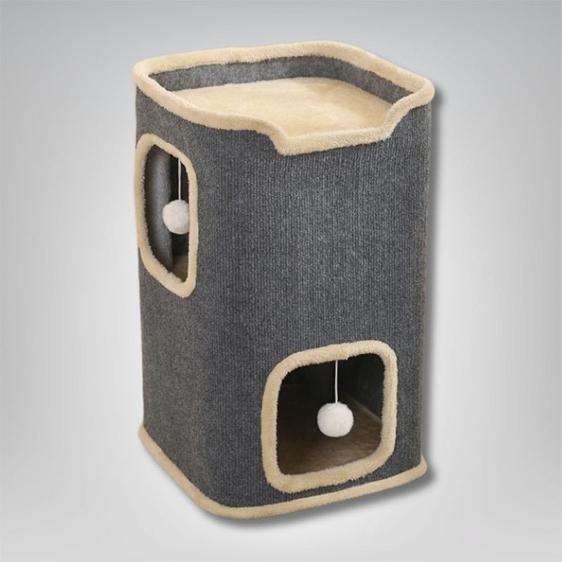Panier pour chat - Château Cocoon Gris