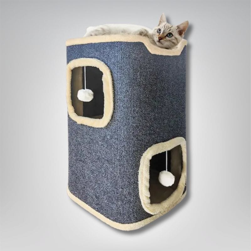 Panier pour chat - Château Cocoon Gris