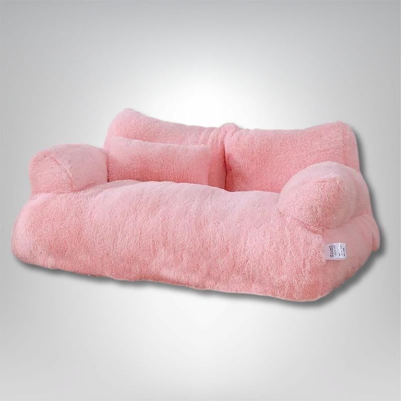 Panier pour chat - Duvet Miaou Rose / L 65x46x30cm