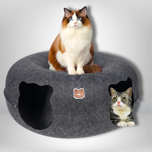 Panier pour chat - Le Chat’rmant Tunnel Gris foncé / L
