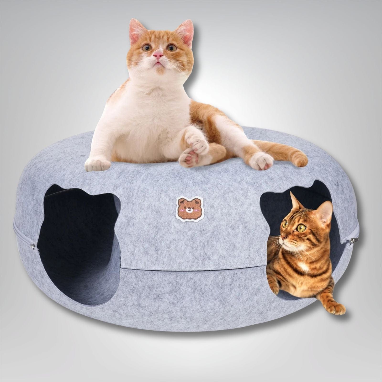 Panier pour chat - Le Chat’rmant Tunnel Gris / L