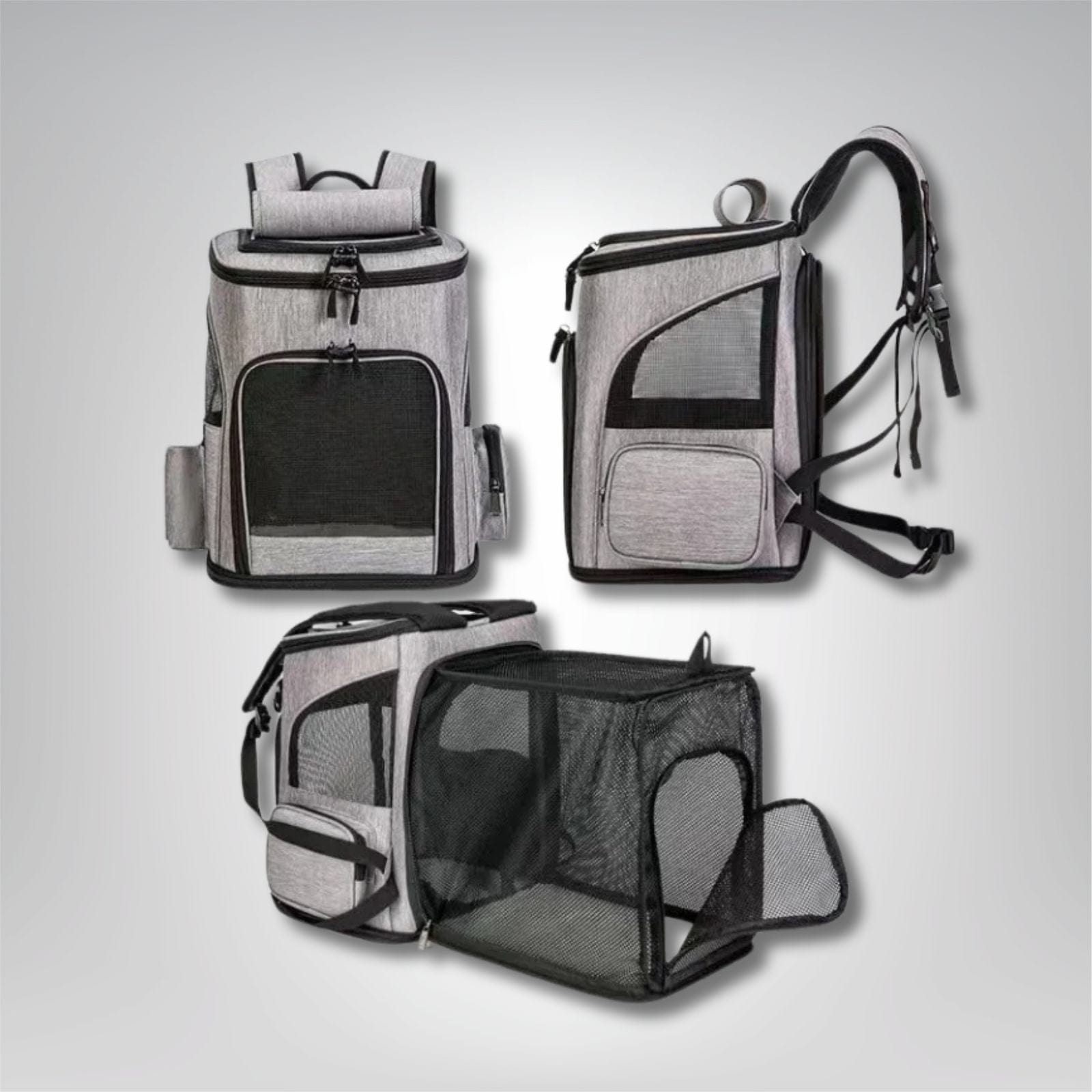 Sac de transport pour chat - Le Châtelier Gris